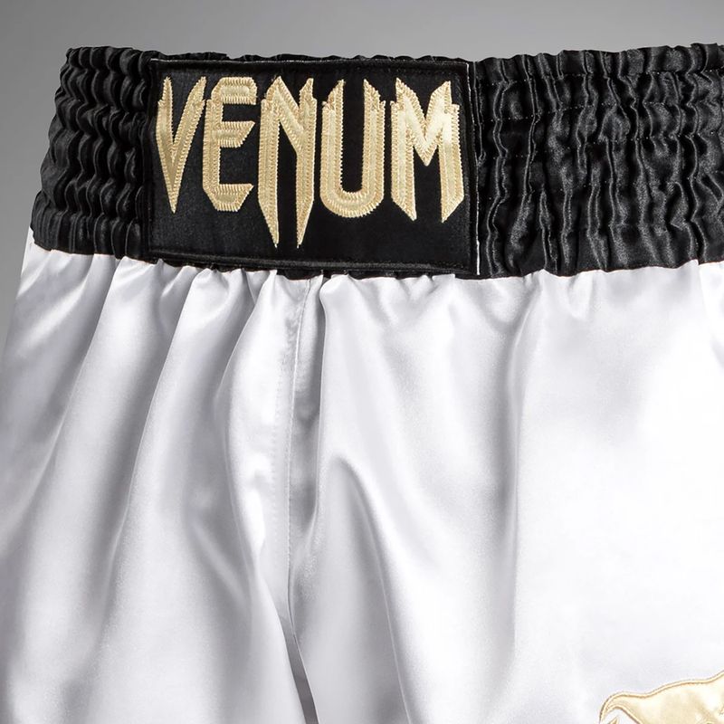 Herren Trainingsshorts Venum Classic Muay Thai weiß/gold/schwarz 4