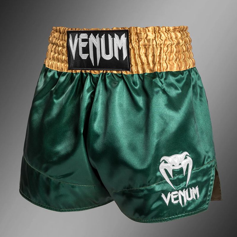 Herren Trainingsshorts Venum Classic Muay Thai grün/gold/weiß 3