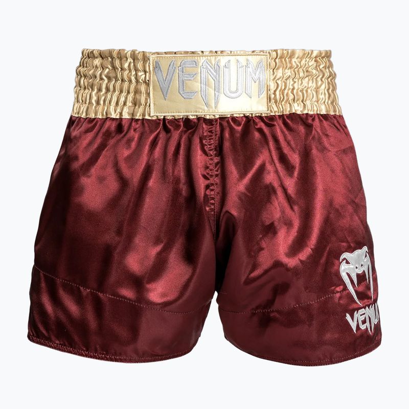 Herren-Trainingsshorts Venum Classic Muay Thai burgundy/gold/white