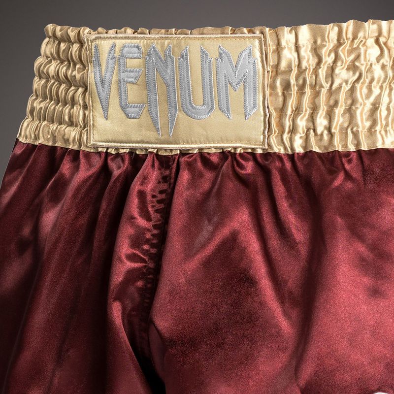Herren-Trainingsshorts Venum Classic Muay Thai burgundy/gold/white 4