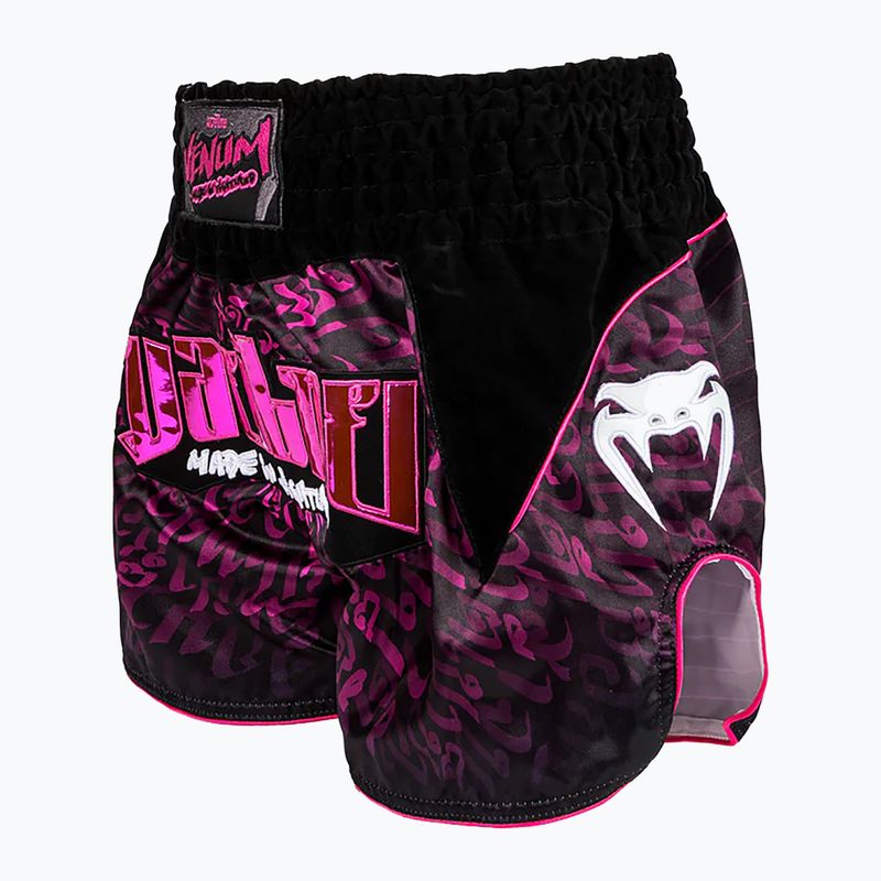 Training Shorts Venum Attack Muay Thai black/pink 3