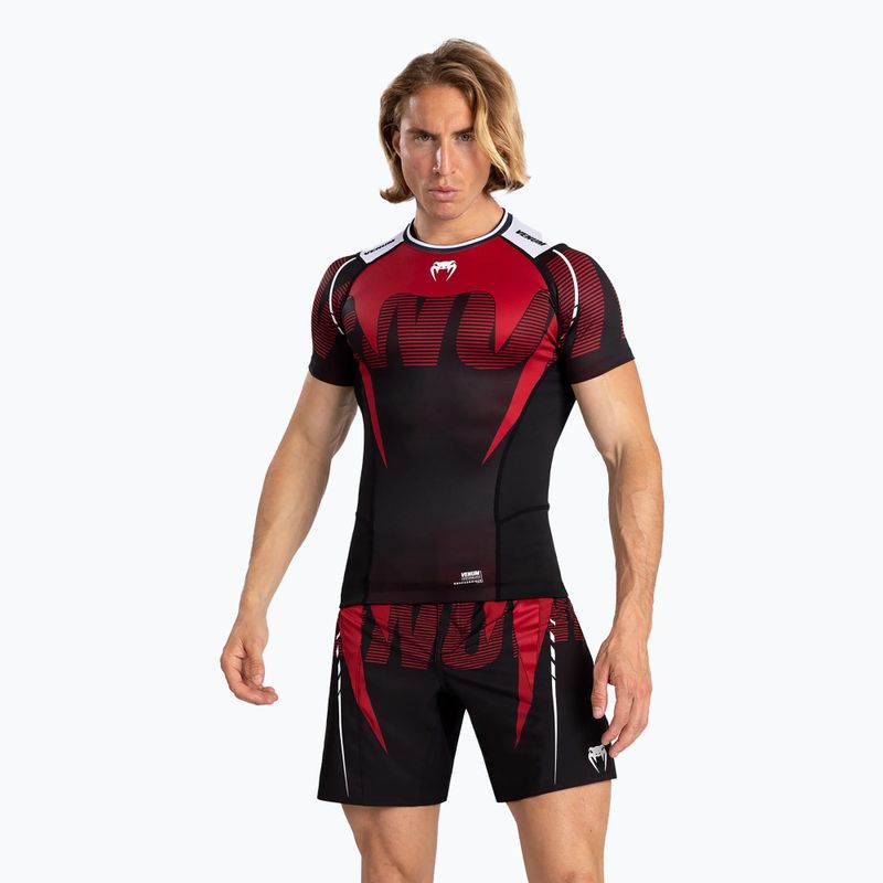 Herren Venum Adrenaline Rashguard SS schwarz/rot T-shirt