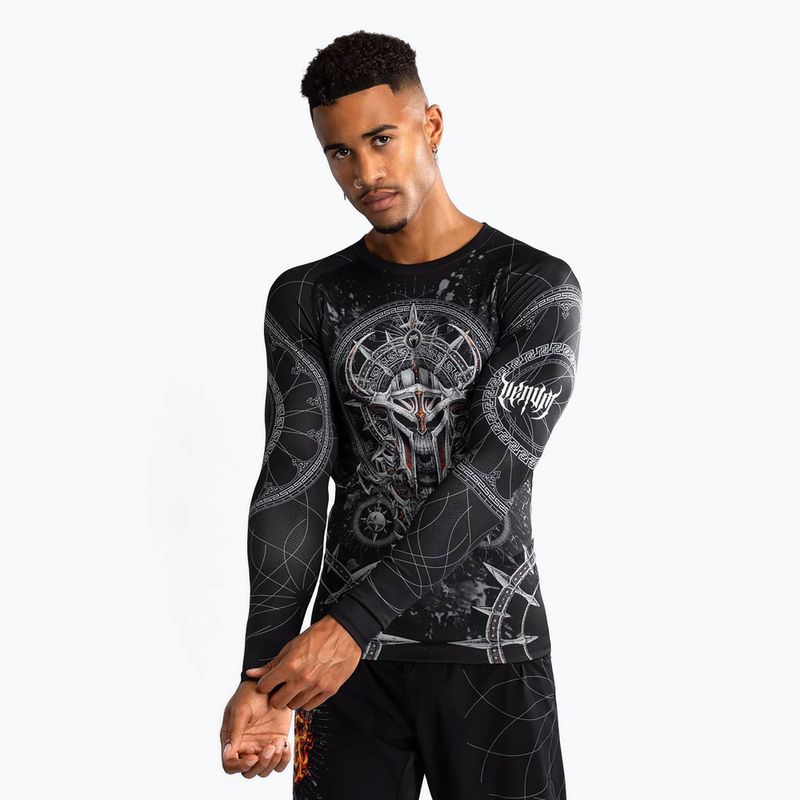 Venum Gladiator 5.0 Men's Long Sleeve Rashguard schwarz/silber 3