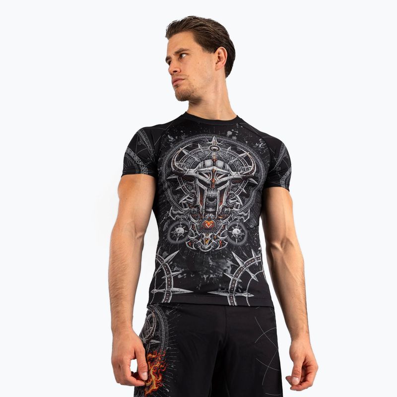 Rashguard Herren Venum Gladiator 5.0 Men'S Short Sleeve Rashguard black/silver 3