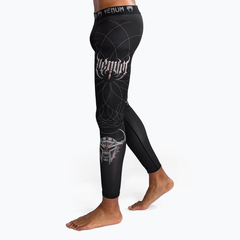 Venum Gladiator 5.0 Men's Spats schwarz/silberne Trainingsleggings 5