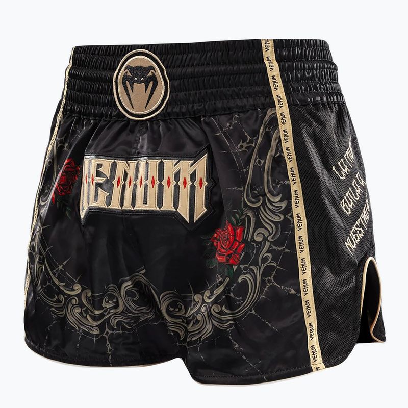 Trainingsshorts Herren Venum Santa Muerte 5.0 Muay Thai Shorts deep black/gold 3