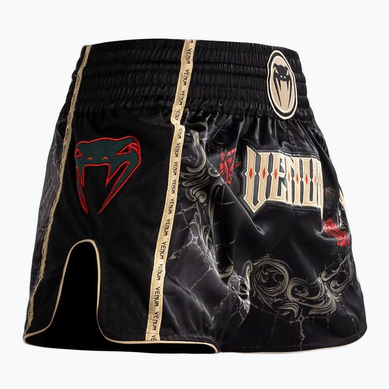 Trainingsshorts Herren Venum Santa Muerte 5.0 Muay Thai Shorts deep black/gold 4