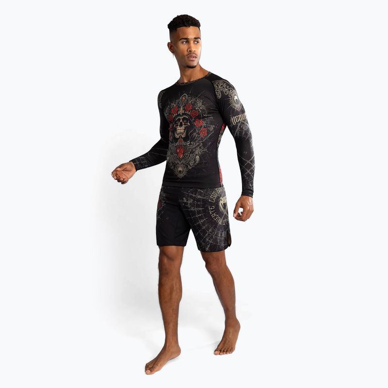 Rashguard Longsleeve Herren Venum Santa Muerte 5.0 Men’S Long Sleeve Rashguard deep black/gold 2