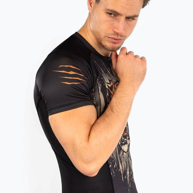 Rashguard Herren Venum Tiger Men'S Short Sleeve Rashguard black/neon orange 4
