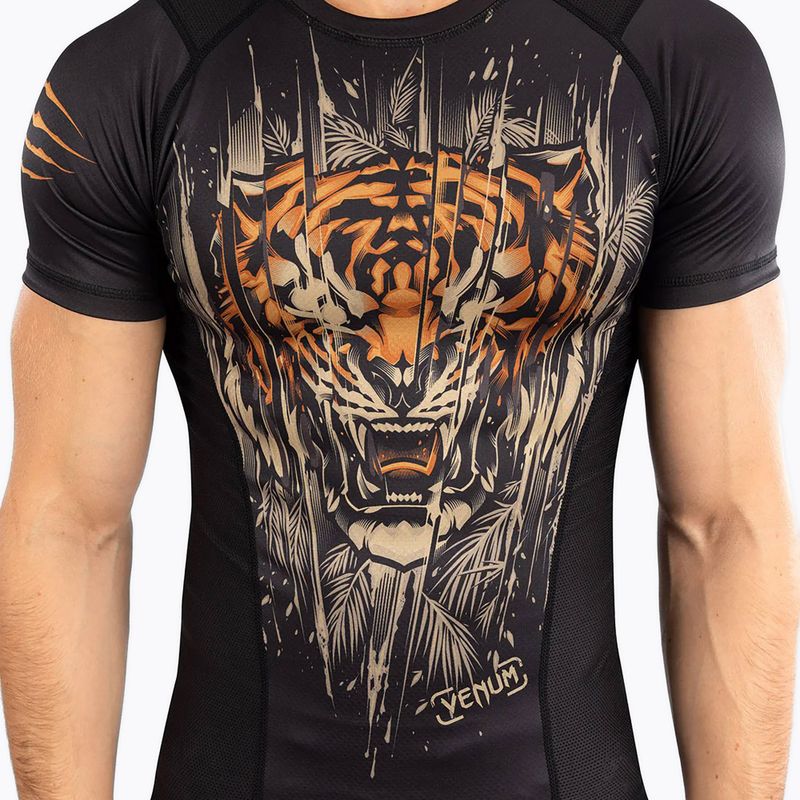 Rashguard Herren Venum Tiger Men'S Short Sleeve Rashguard black/neon orange 5