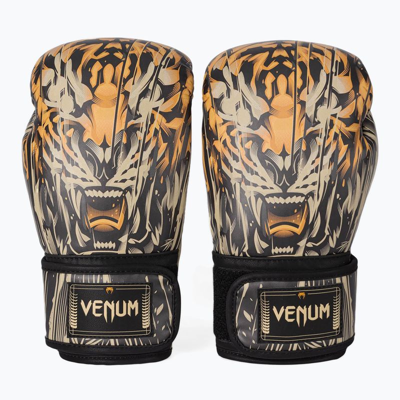Boxhandschuhe Venum Tiger Boxing Gloves black/neon orange