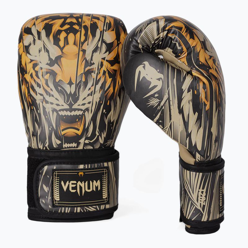 Boxhandschuhe Venum Tiger Boxing Gloves black/neon orange 2