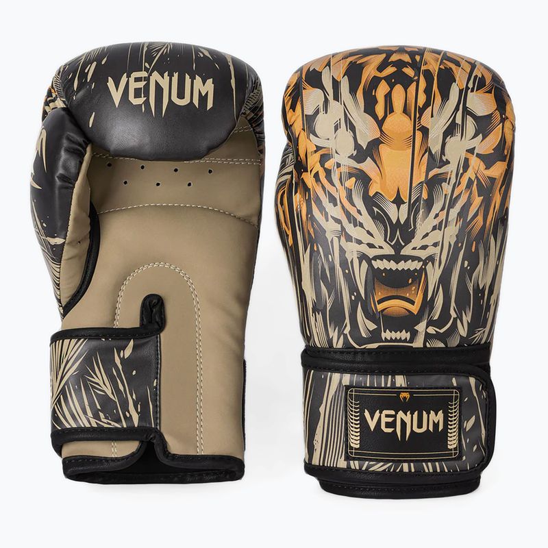 Boxhandschuhe Venum Tiger Boxing Gloves black/neon orange 3