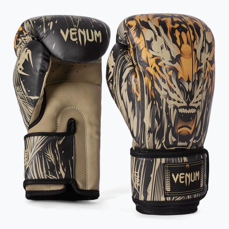 Boxhandschuhe Venum Tiger Boxing Gloves black/neon orange 4