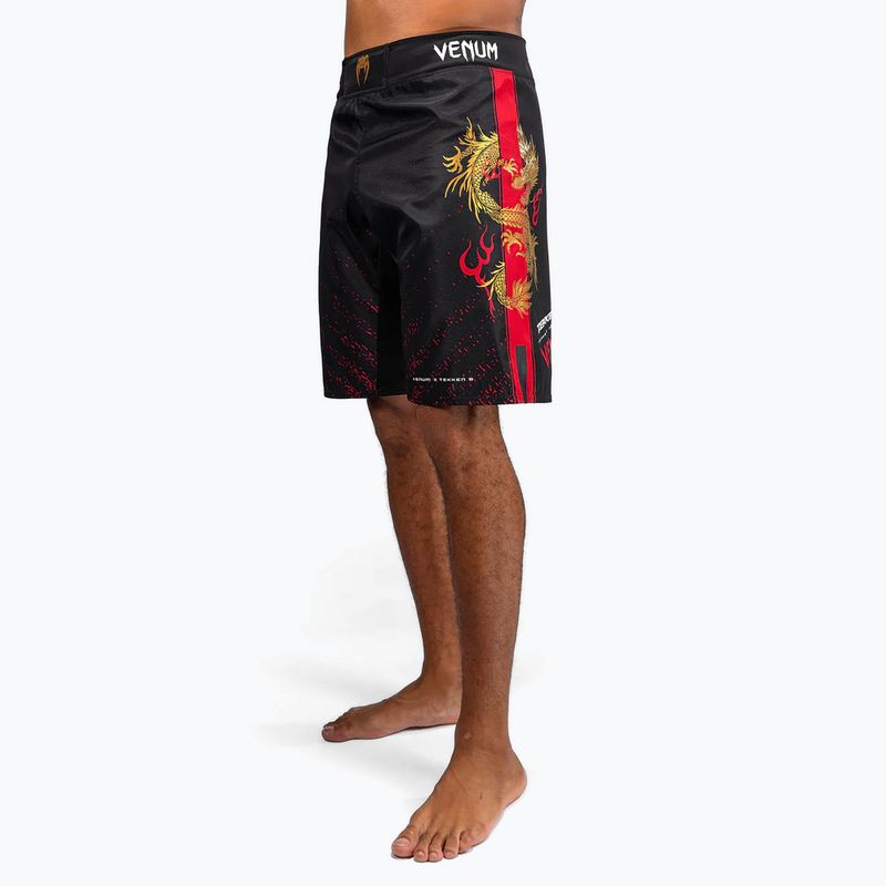 Trainingsshorts Herren Venum X Tekken 8 - Marshall Law Fight Shorts black/red/gold 3