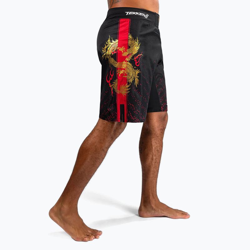 Trainingsshorts Herren Venum X Tekken 8 - Marshall Law Fight Shorts black/red/gold 4
