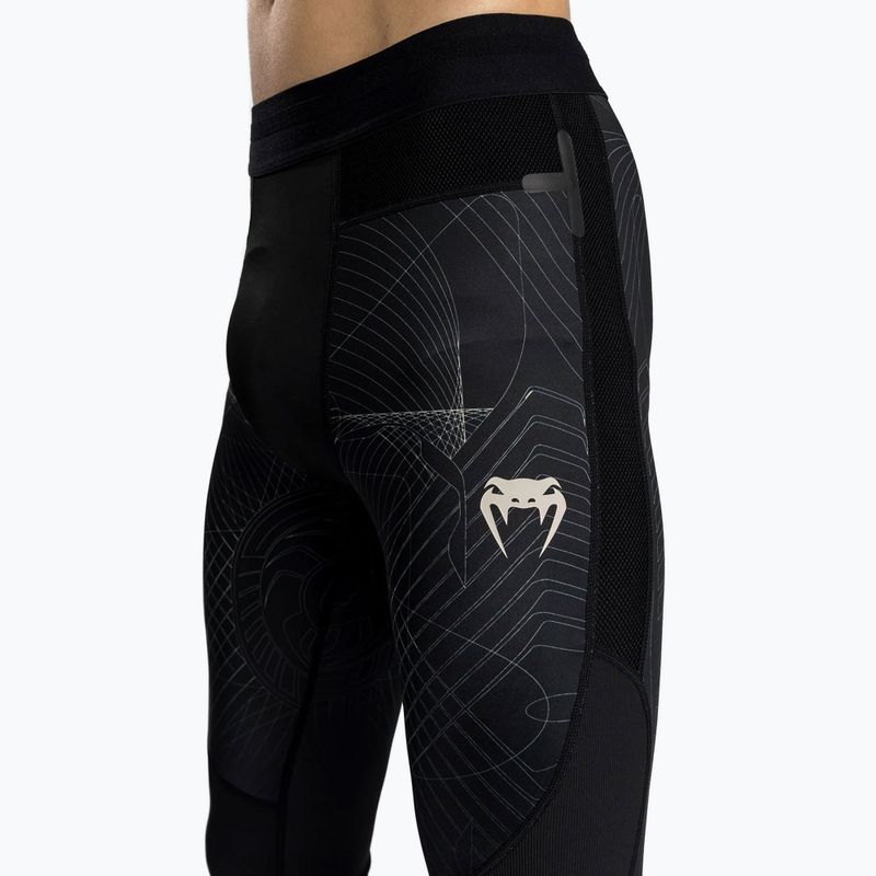 Venum G-Fit Air Spats Herren Trainingsleggings Tiefschwarz/Wüstensand 6