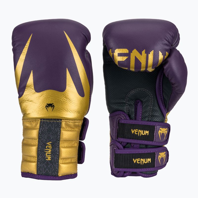 Venum Reverso Boxhandschuhe dunkel lila/gold