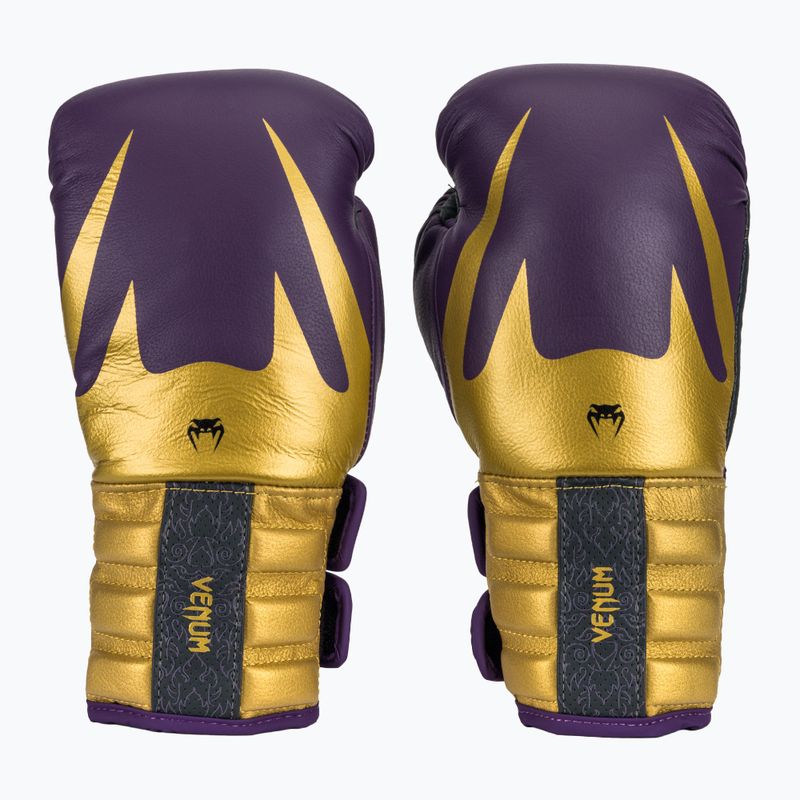 Venum Reverso Boxhandschuhe dunkel lila/gold 2