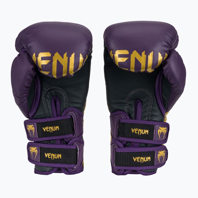 Venum Reverso Boxhandschuhe dunkel lila/gold 3