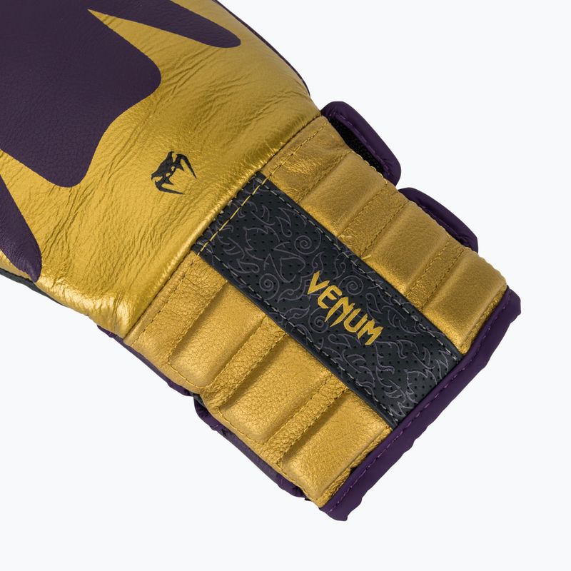 Venum Reverso Boxhandschuhe dunkel lila/gold 6