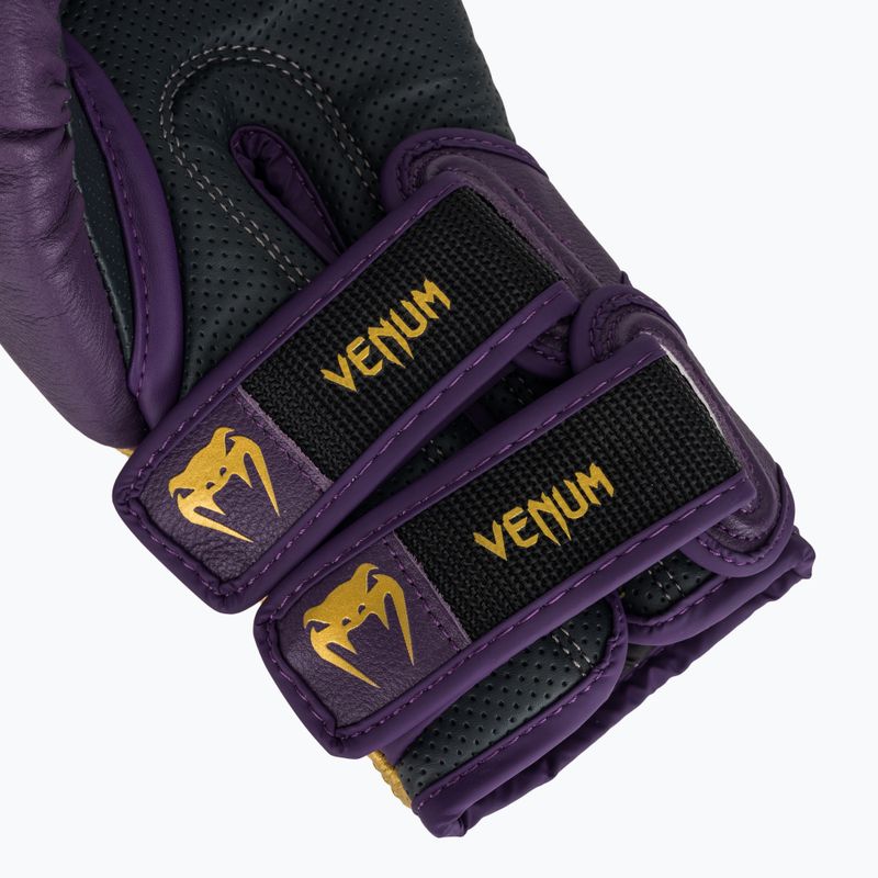 Venum Reverso Boxhandschuhe dunkel lila/gold 7