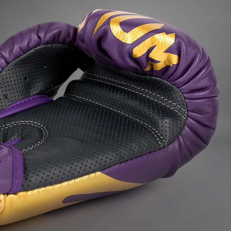 Venum Reverso Boxhandschuhe dunkel lila/gold 3