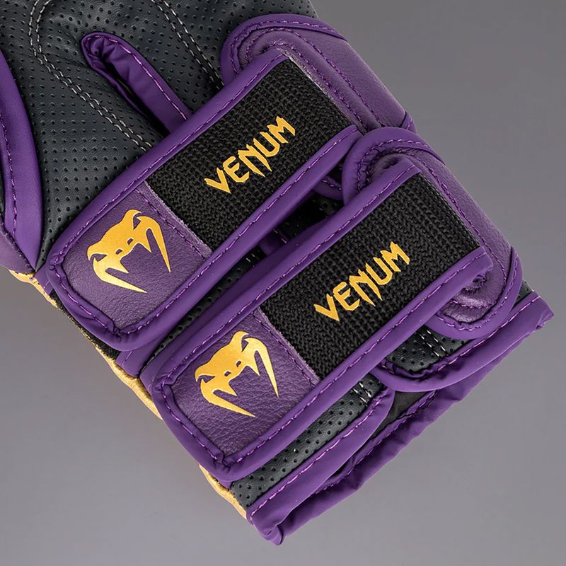 Venum Reverso Boxhandschuhe dunkel lila/gold 5