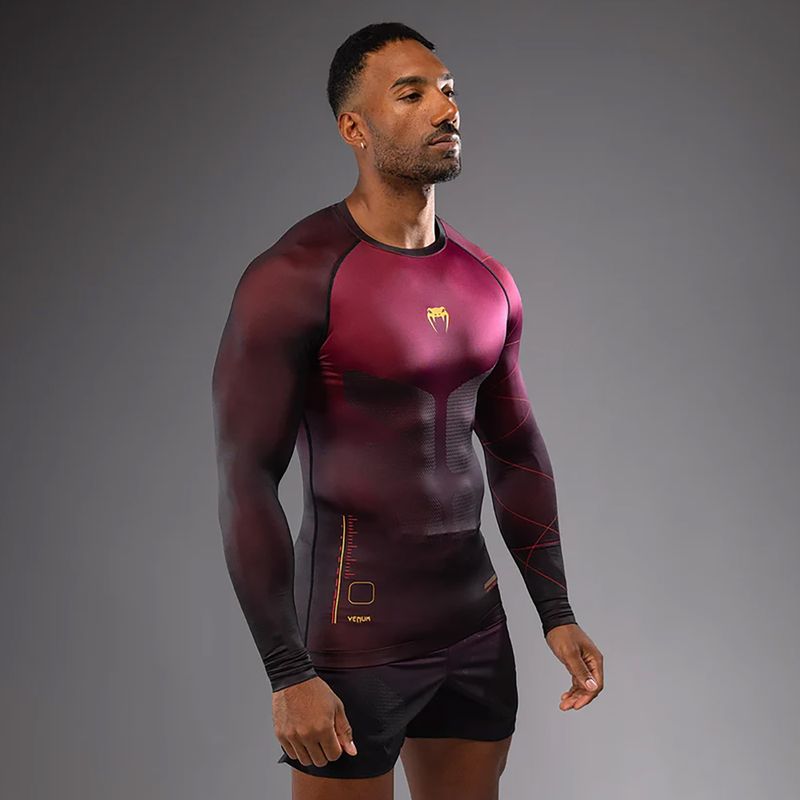 Venum Tactical XT Rashguards schwarz/burgund/gold für Herren Training Langarm 3