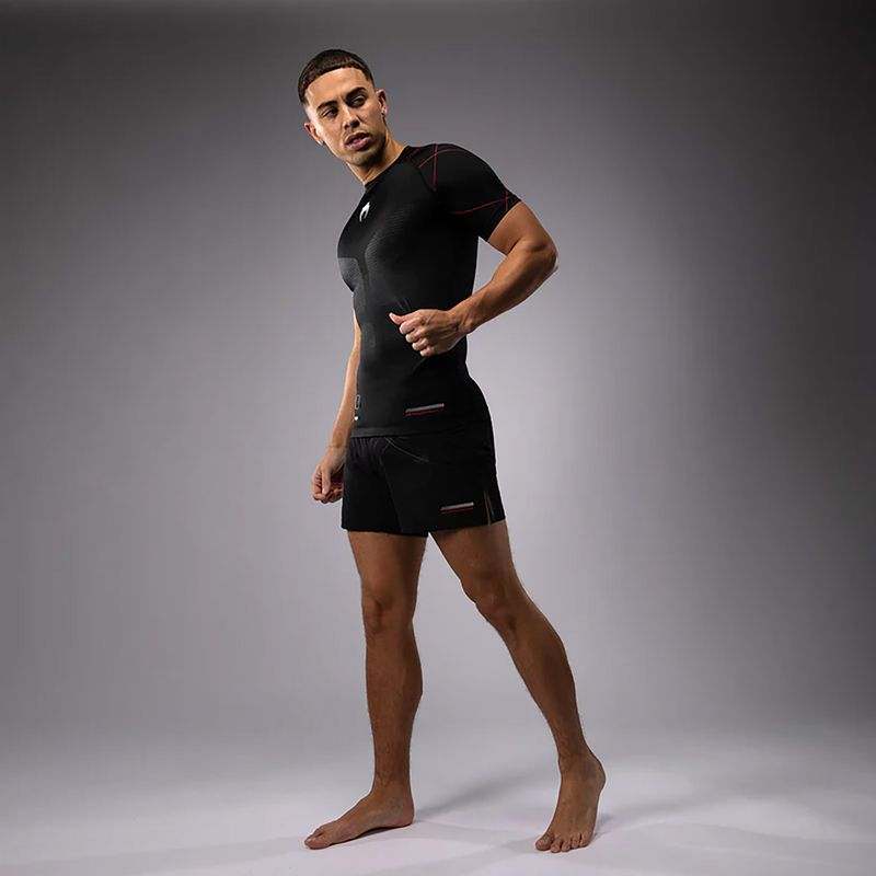 Herren Trainings-T-Shirt Venum Tactical XT Rashguards schwarz/feuerrot 3