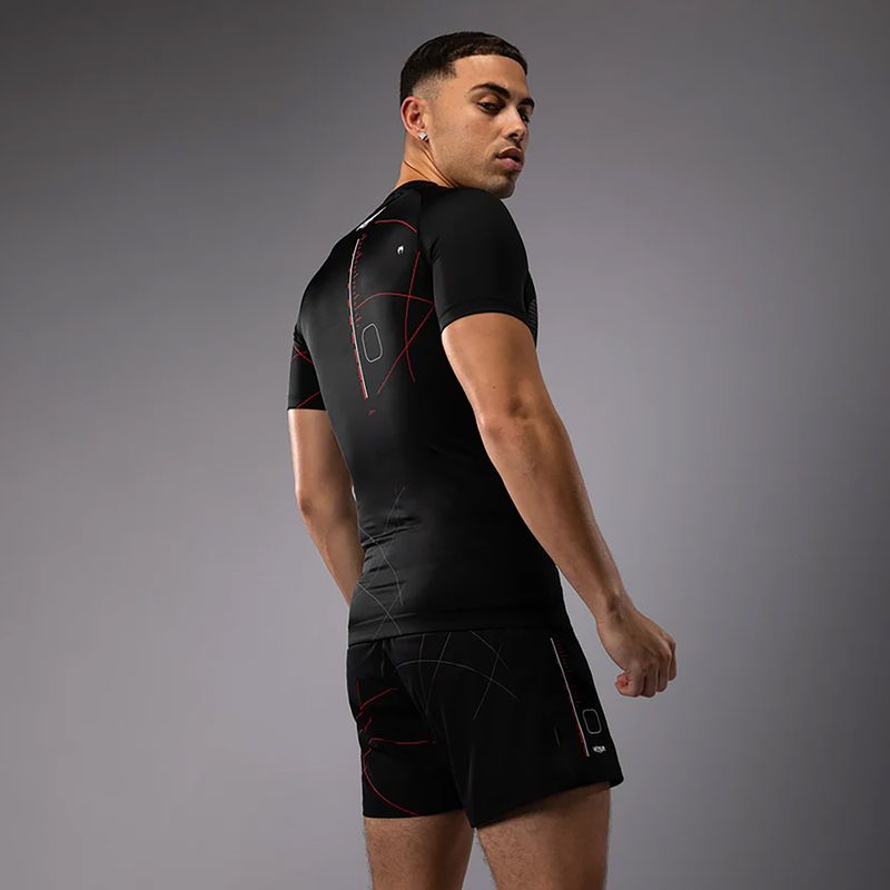 Herren Trainings-T-Shirt Venum Tactical XT Rashguards schwarz/feuerrot 4