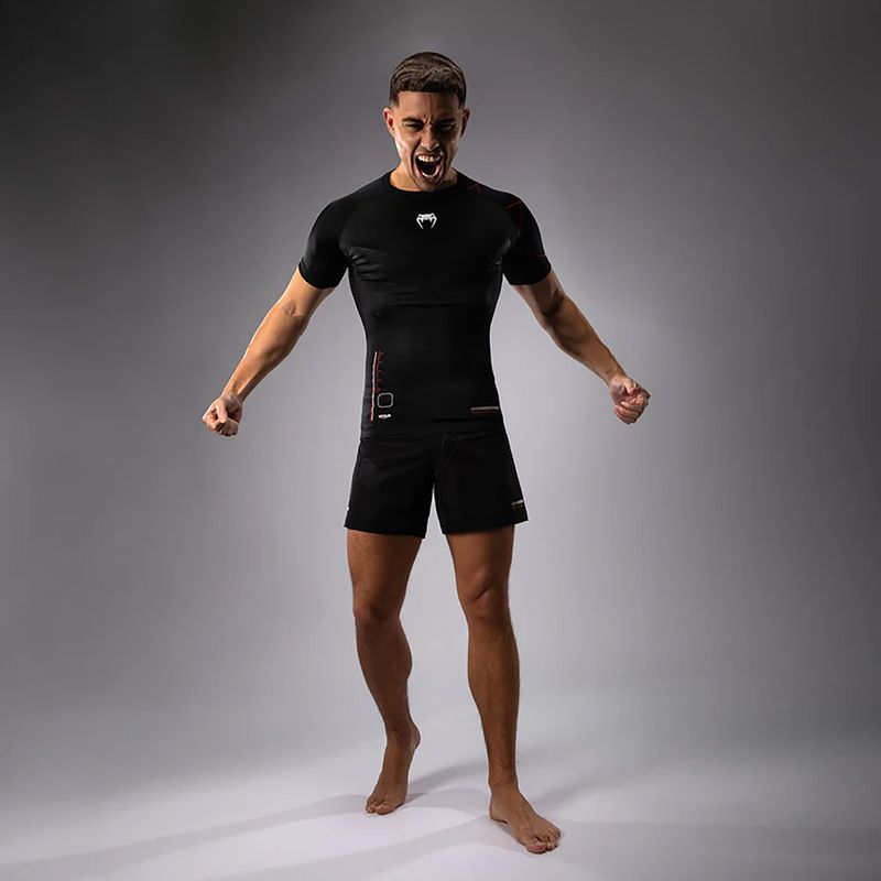 Herren Trainings-T-Shirt Venum Tactical XT Rashguards schwarz/feuerrot 5