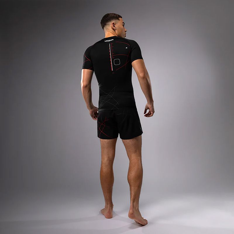 Herren Trainings-T-Shirt Venum Tactical XT Rashguards schwarz/feuerrot 6