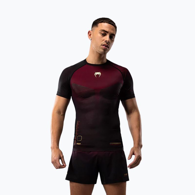 Venum Tactical XT Rashguards Herren Trainings-T-Shirt schwarz/burgund/gold