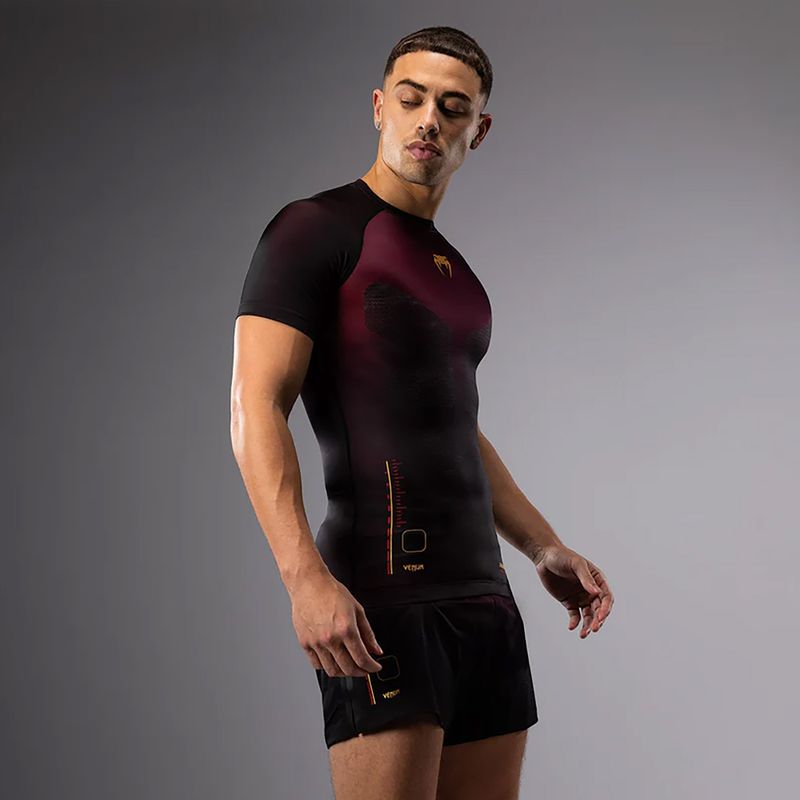 Venum Tactical XT Rashguards Herren Trainings-T-Shirt schwarz/burgund/gold 3