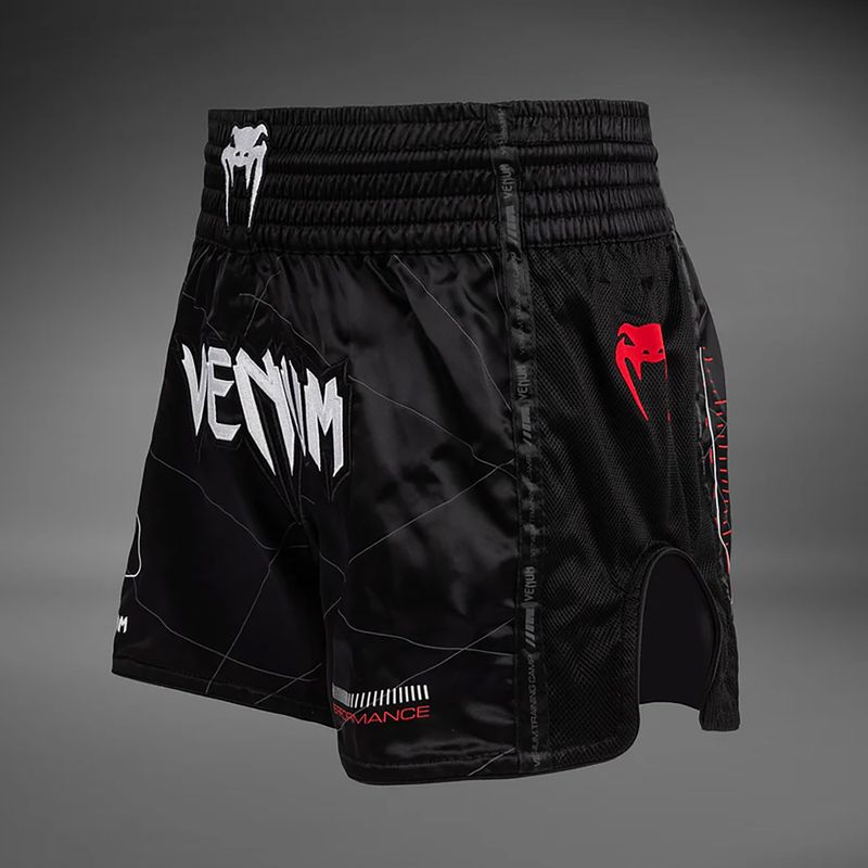 Herren Venum Tactical XT Muay Thai Trainingsshorts schwarz/feuerrot 3