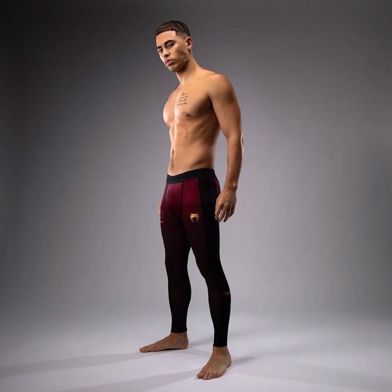 Herren Trainingsleggings Venum Tactical XT Spats schwarz/burgund/gold 4