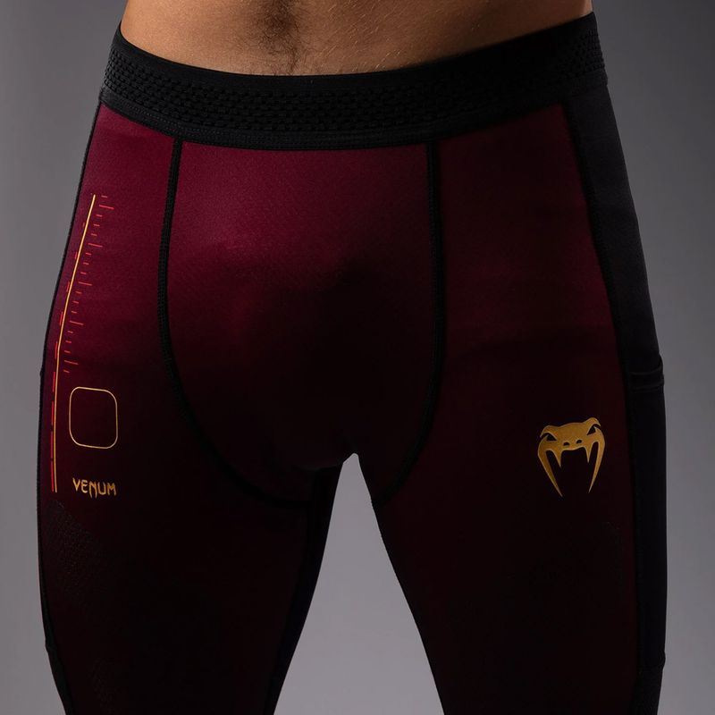 Herren Trainingsleggings Venum Tactical XT Spats schwarz/burgund/gold 6