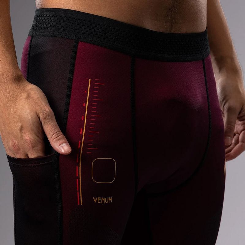 Herren Trainingsleggings Venum Tactical XT Spats schwarz/burgund/gold 7