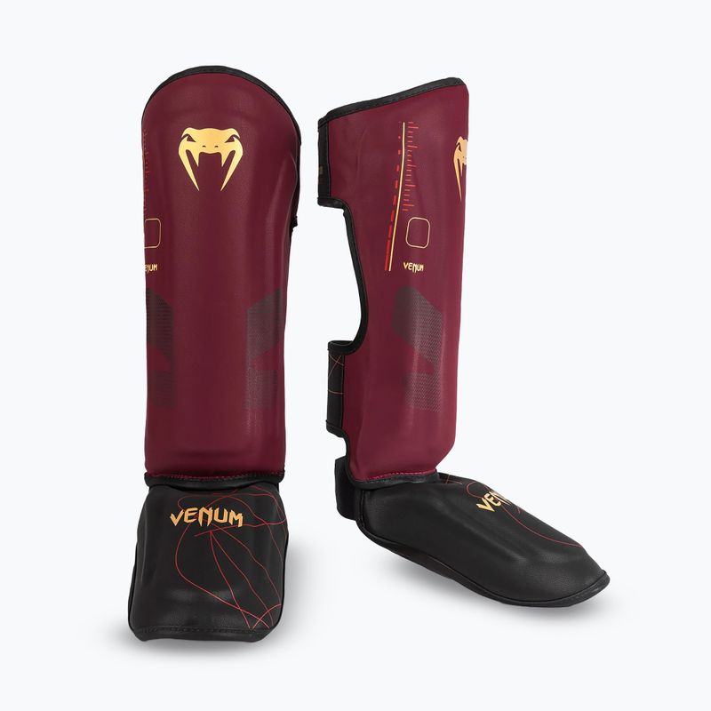 Damen Schienbein- und Fußschützer Venum Tactical XT Schienbeinschoner schwarz/burgund/gold 2