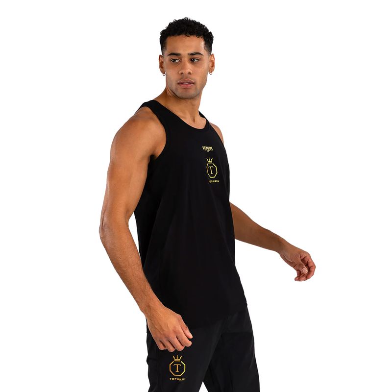 Herren Trainings-Tank-Top Venum x Ilia Topuria Unverändert schwarz/gold