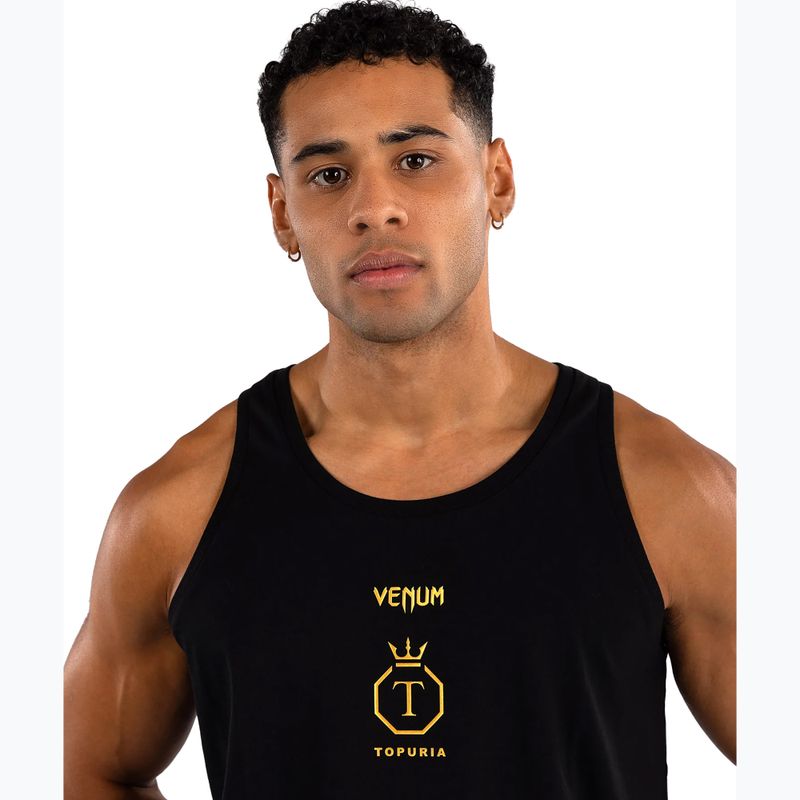 Herren Trainings-Tank-Top Venum x Ilia Topuria Unverändert schwarz/gold 4