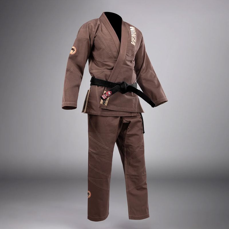 GI für brasilianisches Jiu-Jitsu Venum Elite 5.0 schokoladenbraun 3
