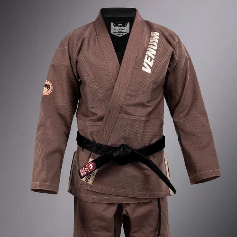 GI für brasilianisches Jiu-Jitsu Venum Elite 5.0 schokoladenbraun 4