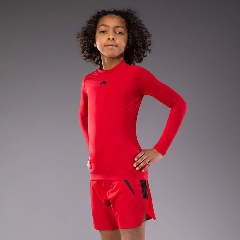 Venum Contender Rashguards Jr kirschrot Kinder Training Longsleeve 4