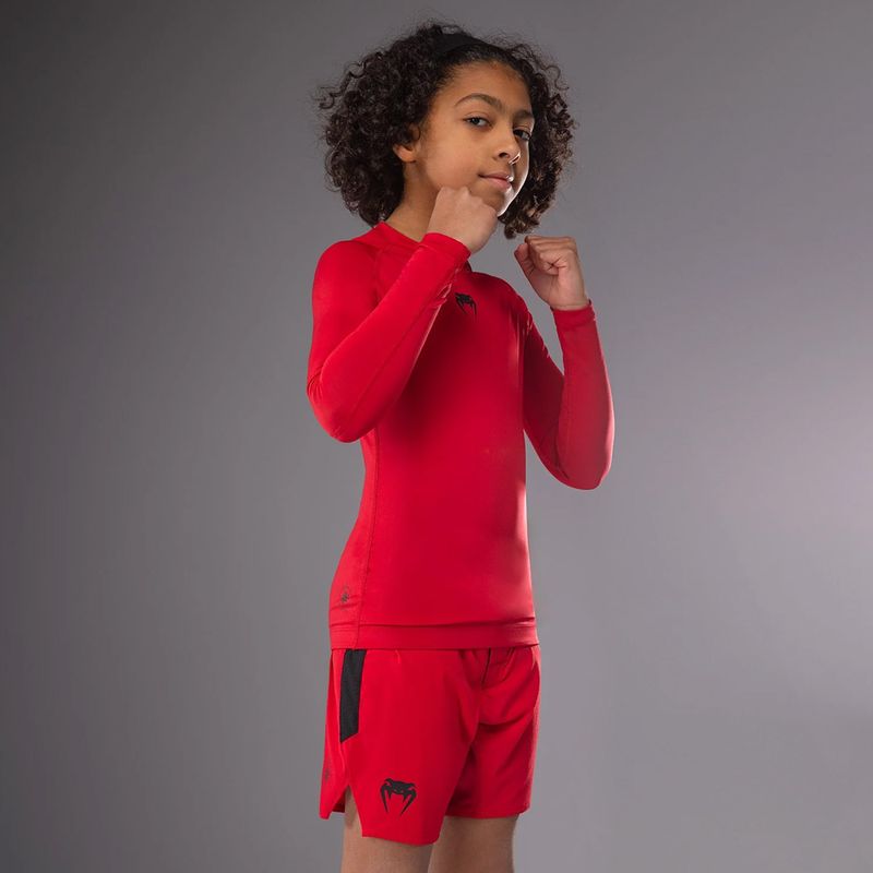 Venum Contender Rashguards Jr kirschrot Kinder Training Longsleeve 5
