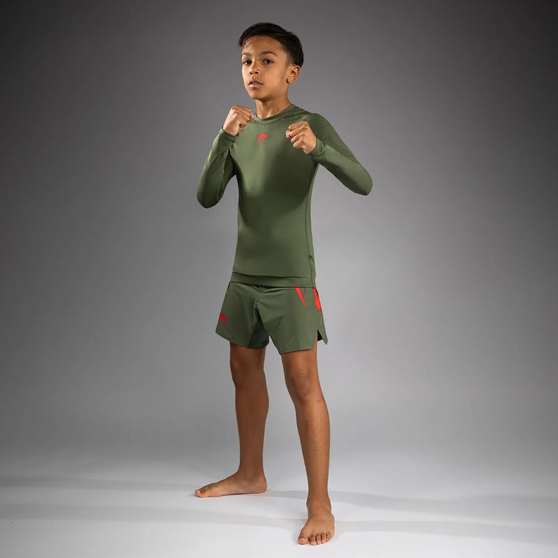 Langarm-Trainingsshirt für Kinder Venum Contender Rashguards Jr khaki 2