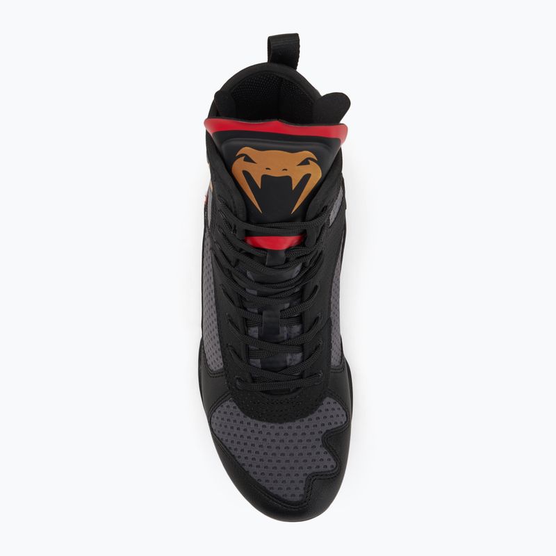 Venum Elite Boxing Schuhe stom grau/goldenen Logo 5