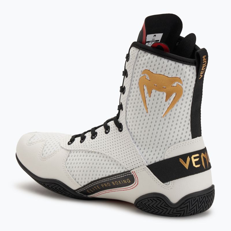 Venum Elite Boxing Stiefel Eis/Gold Logo 3
