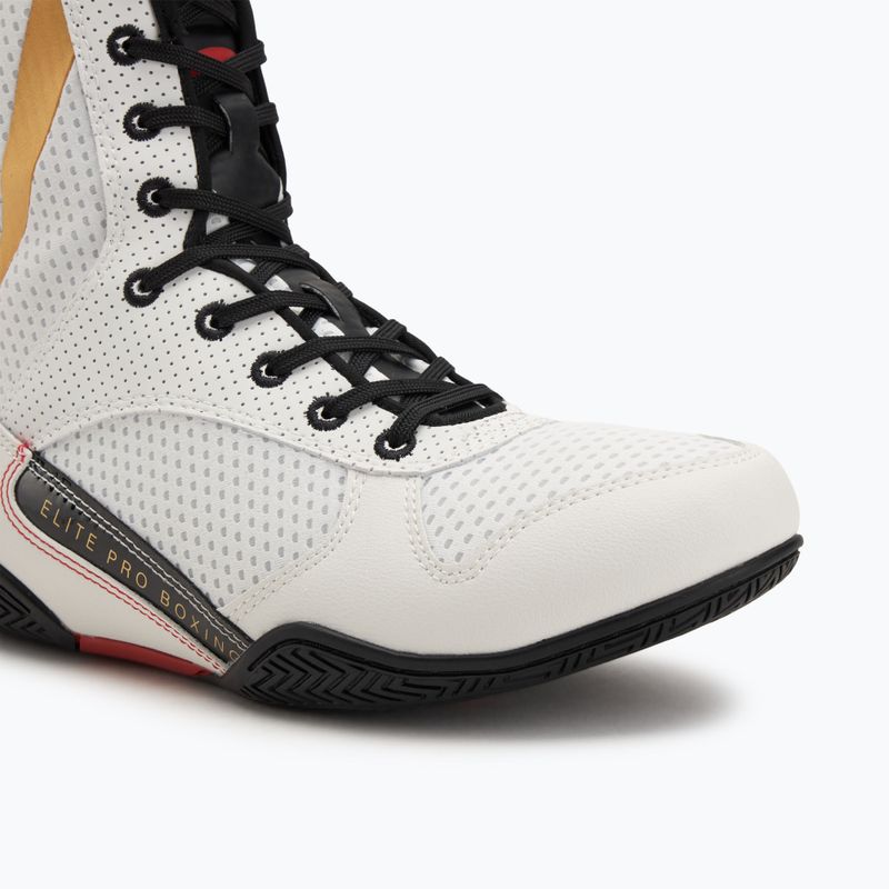 Venum Elite Boxing Stiefel Eis/Gold Logo 7